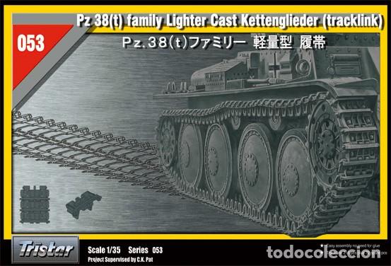 Maquetas: TRISTAR - Pz 38(t) family Lighter Cast Kettenglieder (tracklink) 1/35 35053 053