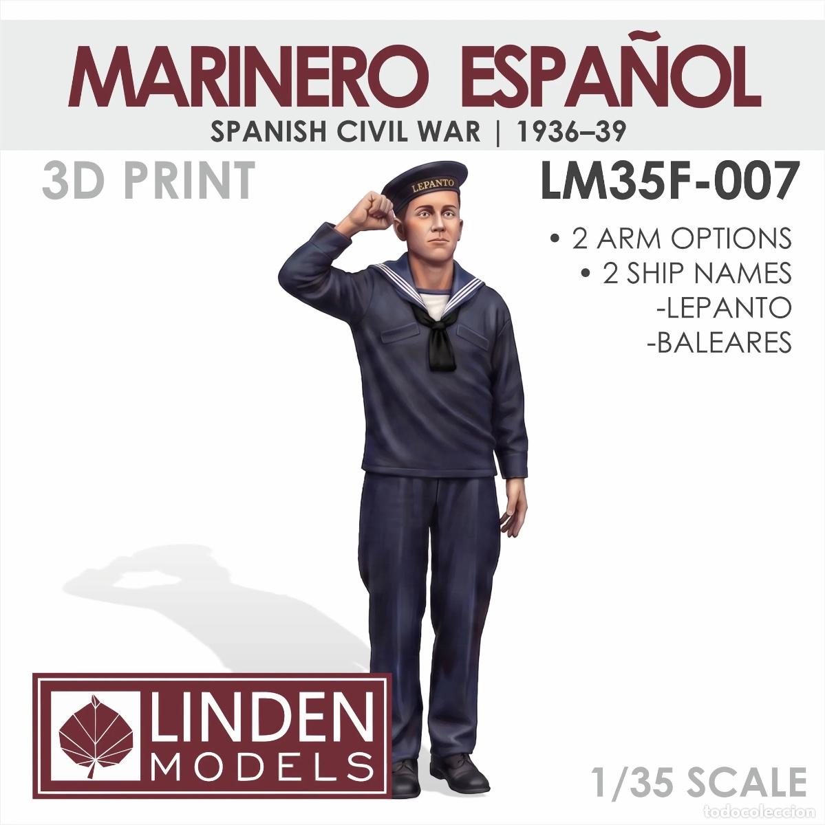 Maquetas: Linden Models - Marinero Espa&ntilde;ol Guerra Civil Espa&ntilde;ola (1936-39) LM35F-007 1/35