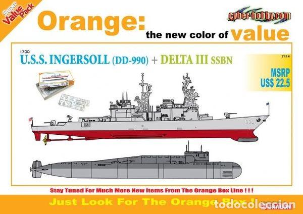 Maquetas: DRAGON - U.S.S. Ingersoll (DD-990) + DELTA III SSBN 1/700 7114