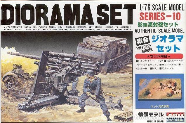 Maquetas: ARII - Diorama Set Series-10 | 88mm FLAK 18 w/Base 1/72 109J 10