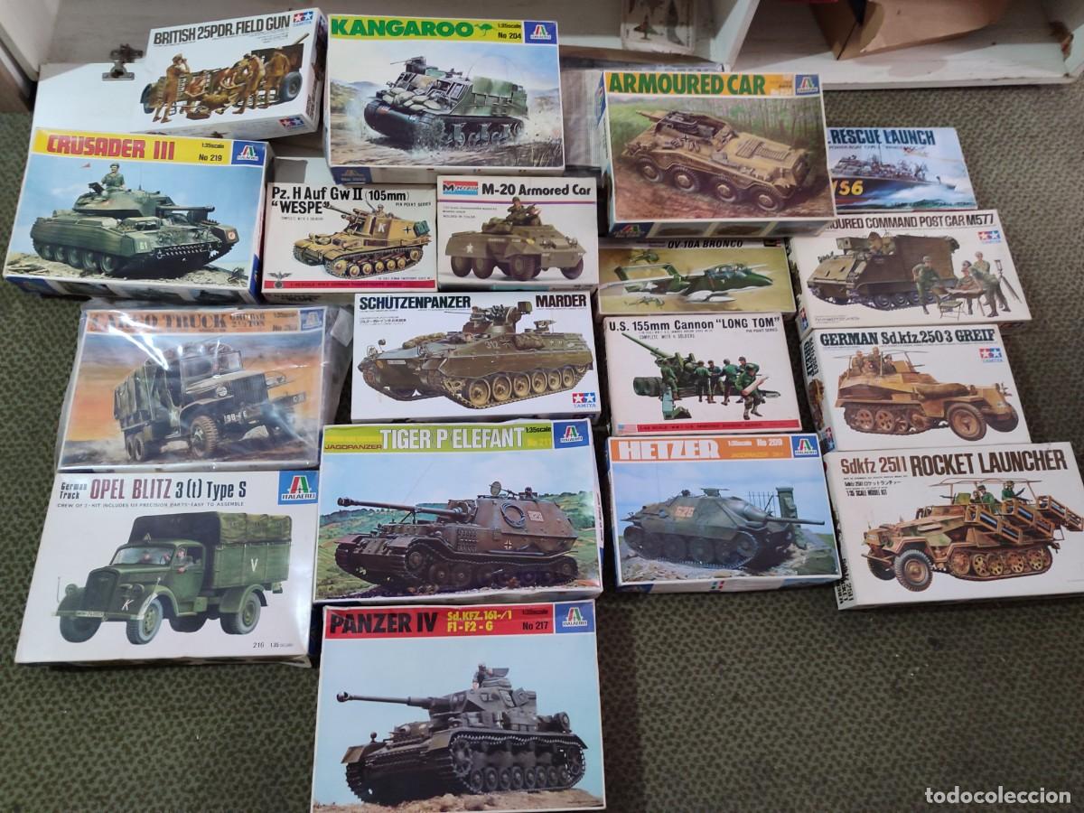 Maquetas: Lote Maquetas Militares Vintage 1/35 y 1/72 (Tamiya, Italeri...)