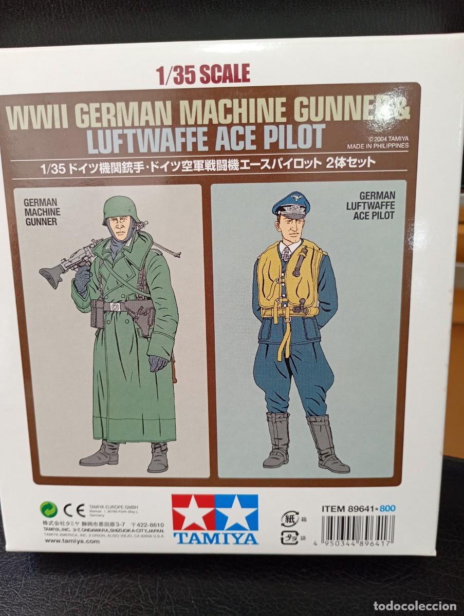 Maquetas: Maqueta dos Soldados alemanes 2&ordf; GM. Escala 1/35 Tamiya Piloto y ametrallador.