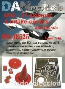 Maquetas: DAN MODELS - TAPAS DE ENTRADA Y SALIDA DE AIRE PARA MIG-21 1/48 48525