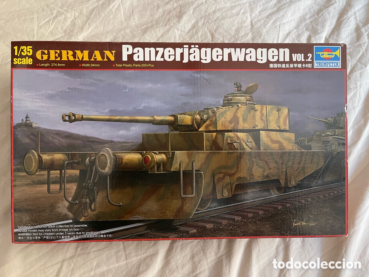 Maquetas: German Panzerj&auml;gerwagen Vol. 2 1:35 TRUMPETER 00369 maqueta vag&oacute;n artillado tren carro tanque