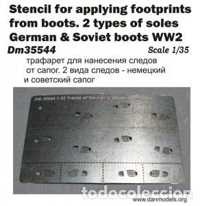 Maquetas: DAN MODELS - PLANTILLA PARA HUELLAS DE BOTAS WWII 1/35 35544