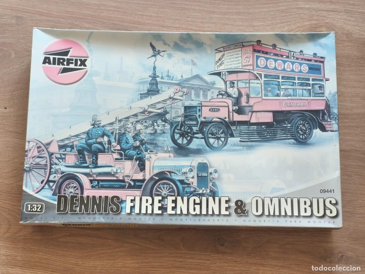 Maquetas: Maqueta Airfix escala 1/32 Dennis Fire Engine & Omnibus (referencia 09441). Una bolsa est&aacute; abierta p