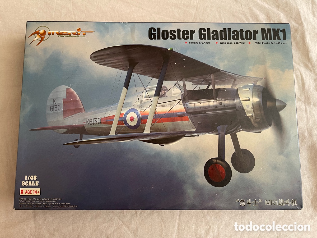 Maquetas: Gloster Gladiator MK1 1:48 MERIT 64803 maqueta avi&oacute;n