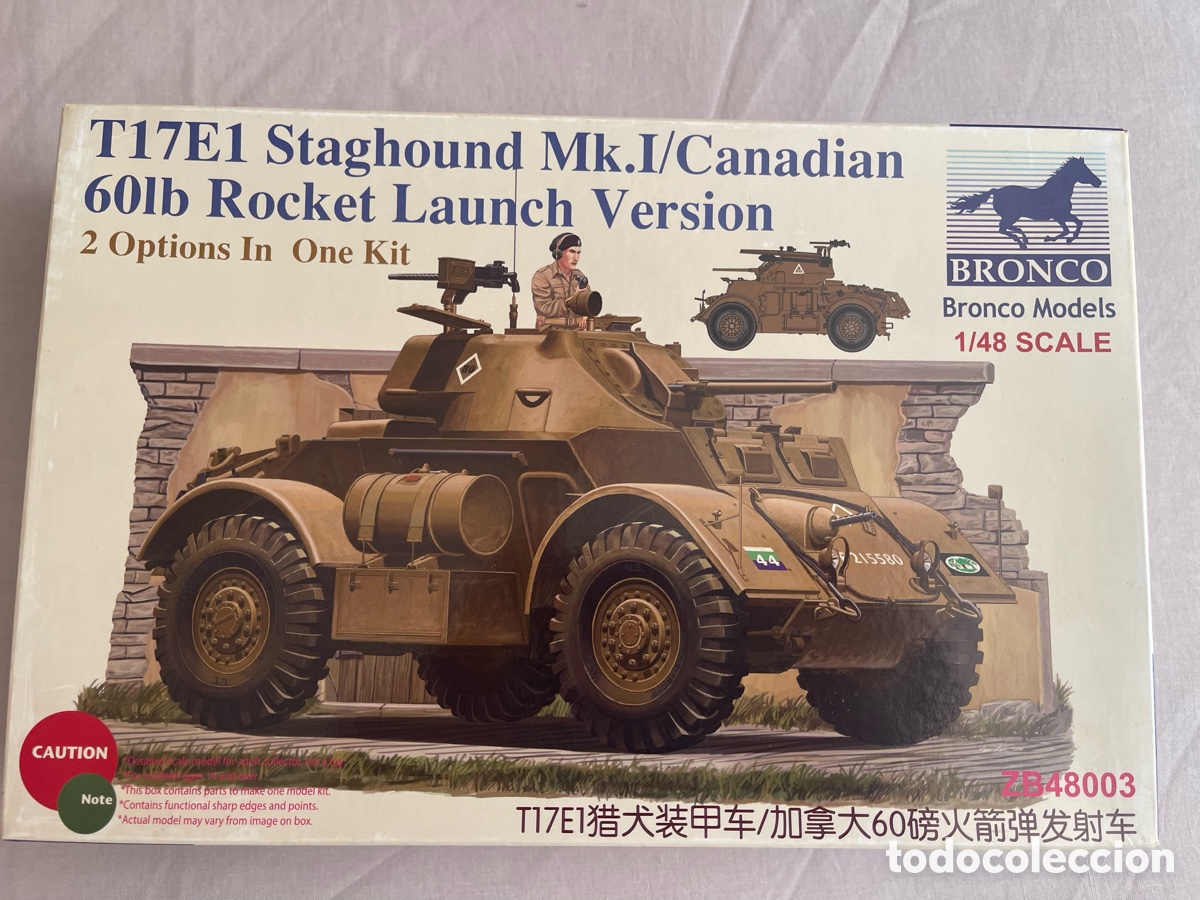 Maquetas: T17E1 STAGHOUND MK.I Canadian 60lb Rocket Launch Versi&oacute;n 1:48 BRONCO ZB48003 maqueta carro veh&iacute;culo