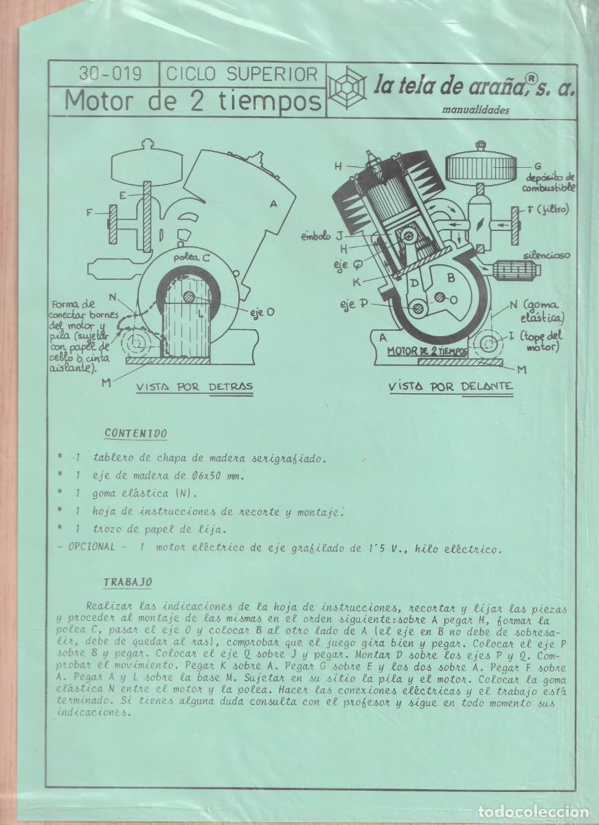 Maquetas: MANUALIDADES LA TELA DE ARA&Ntilde;A- MAQUETA MOTOR DOS TIEMPOS - CICLO SUPERIOR MARQUETERIA MADERA