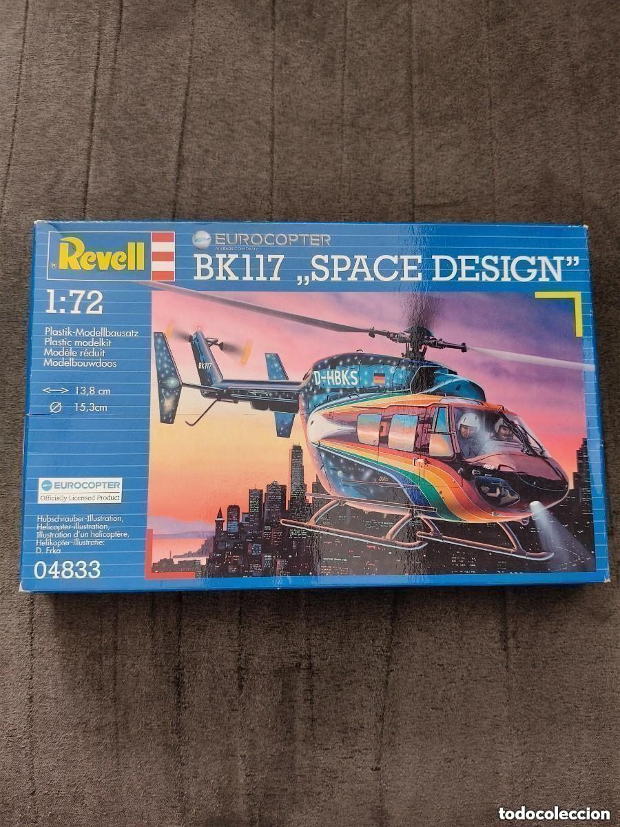 Maquetas: MAQUETA HELICOPTERO EUROCIPTER BK117 &rdquo; SPACE DESIG&rdquo; REVELL 1:72 ESCALA