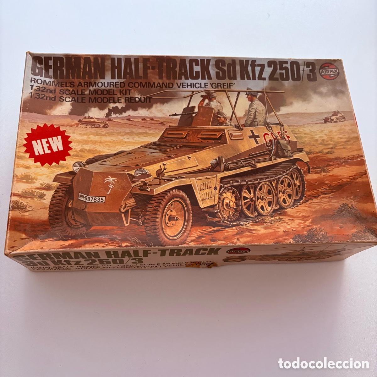 Maquetas: maqueta tanque escala 1/32 airfix ref 06360-7 german half track sd kfz 250/3 de 1975