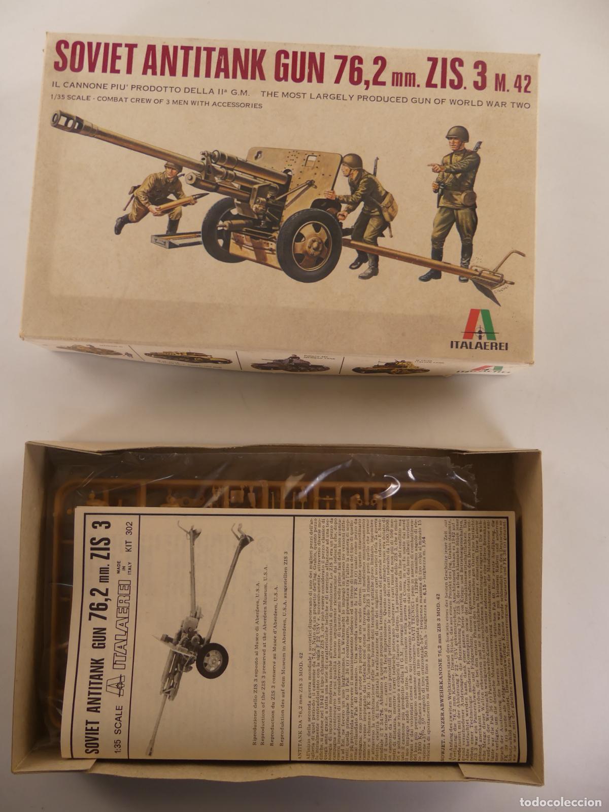 Maquetas: MODEL KIT DE ESCALA -SOVIET ANTITANK GUN 76,2 MM DE ITALAEREI - Foto 2