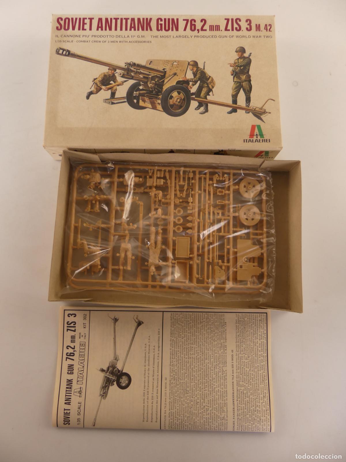 Maquetas: MODEL KIT DE ESCALA -SOVIET ANTITANK GUN 76,2 MM DE ITALAEREI