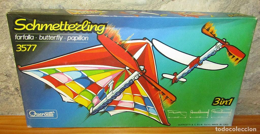 Maquetas: ANTIGUO SET DE VUELO LIBRE MARIPOSA DE QUERCETTI 3 en 1 - REF. 3577 - NUEVO Y EN SU CAJA