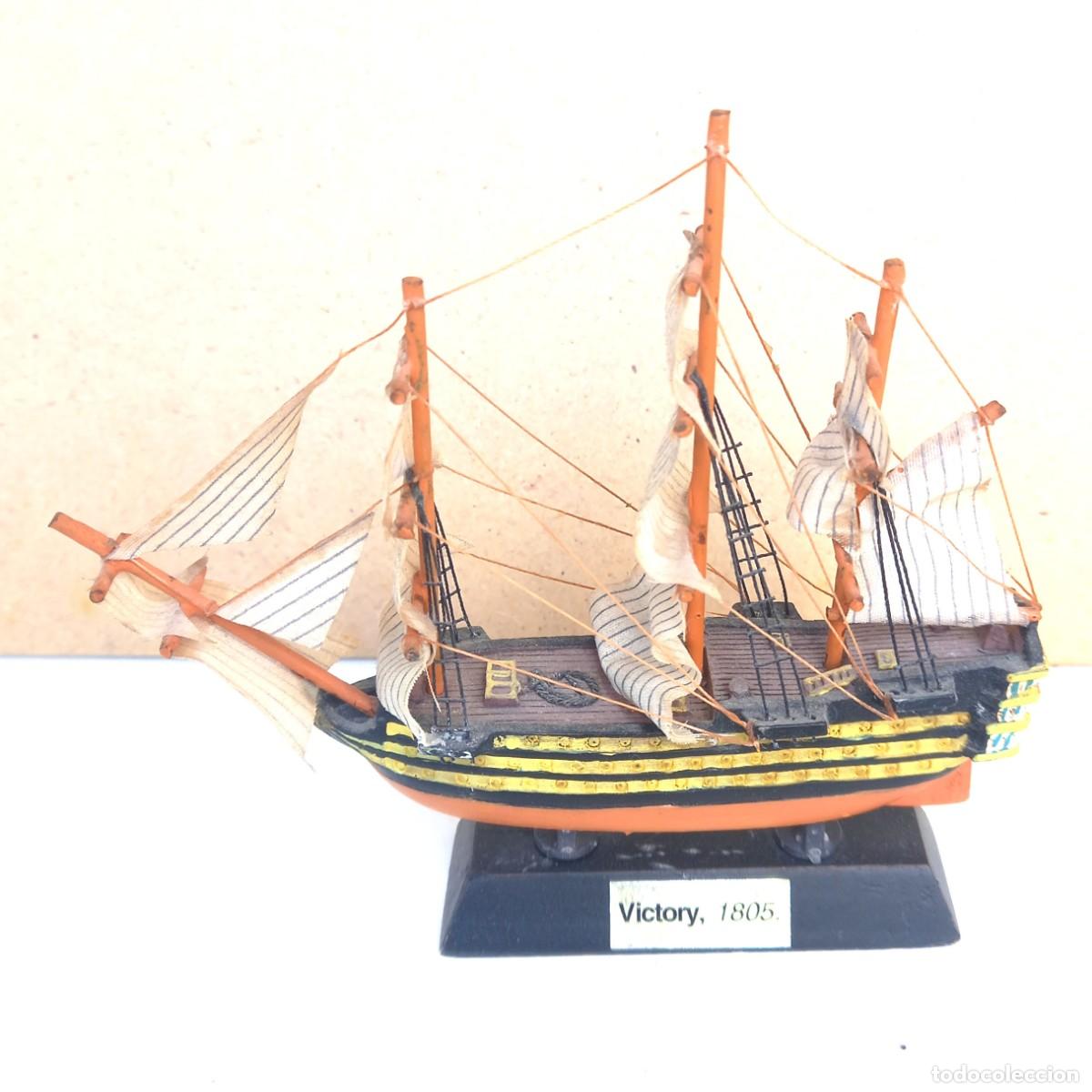 Maquetas: Miniatura en madera del nav&iacute;o ingl&eacute;s Victory , buque insignia almirante Nelson