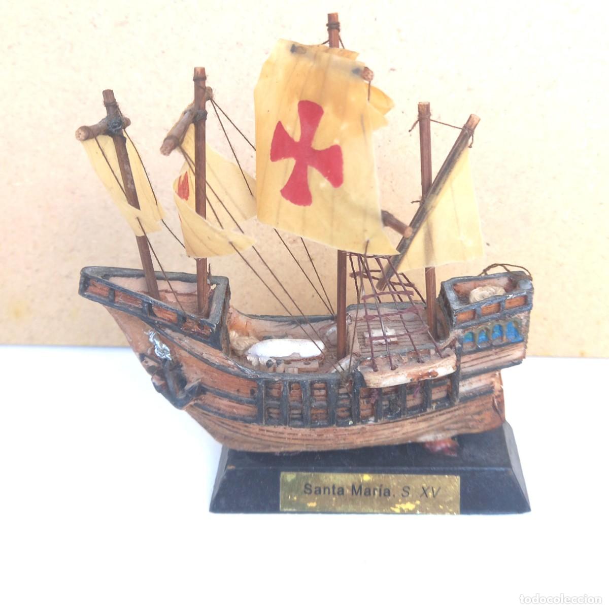 Maquetas: Miniatura en madera de la carabela Santa Maria