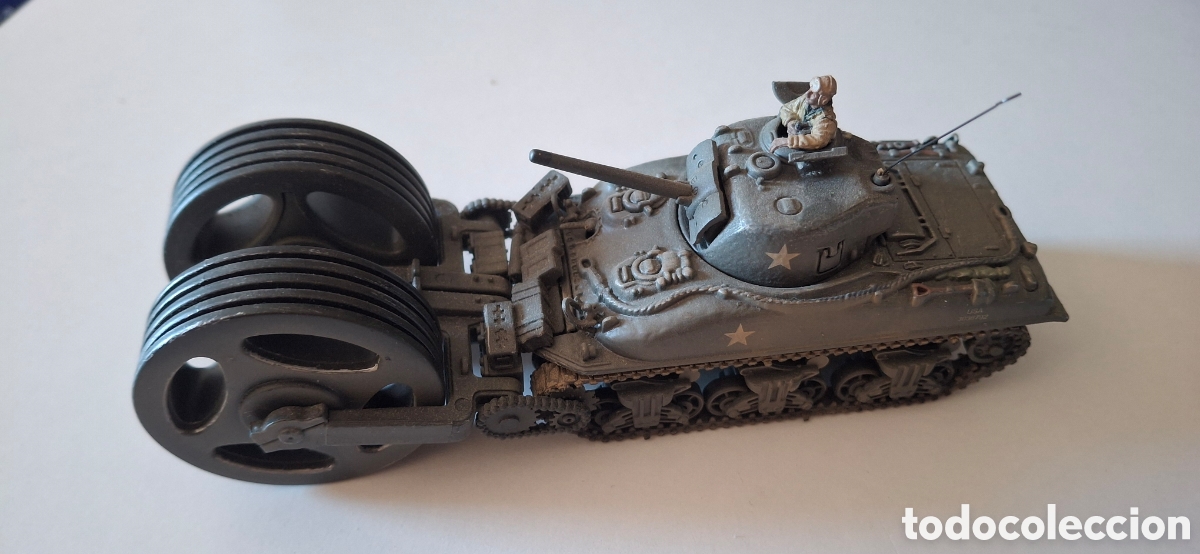 Maquetas: Unimax 85024 Forces of Valor 1:72 Tanque desminador estadounidense M4A1 Sherman de metal fundido
