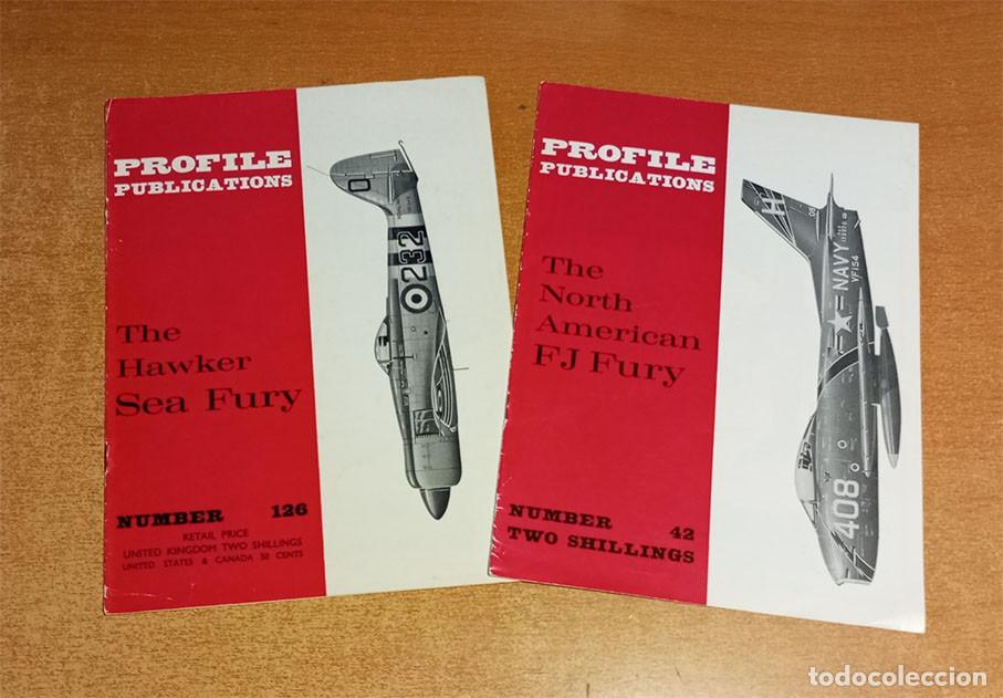 Maquetas: Lote 2 cuadernillos Profile n&ordm; 42 (F.J. Fury) y n&ordm; 126 (Sea Fury) Vintage