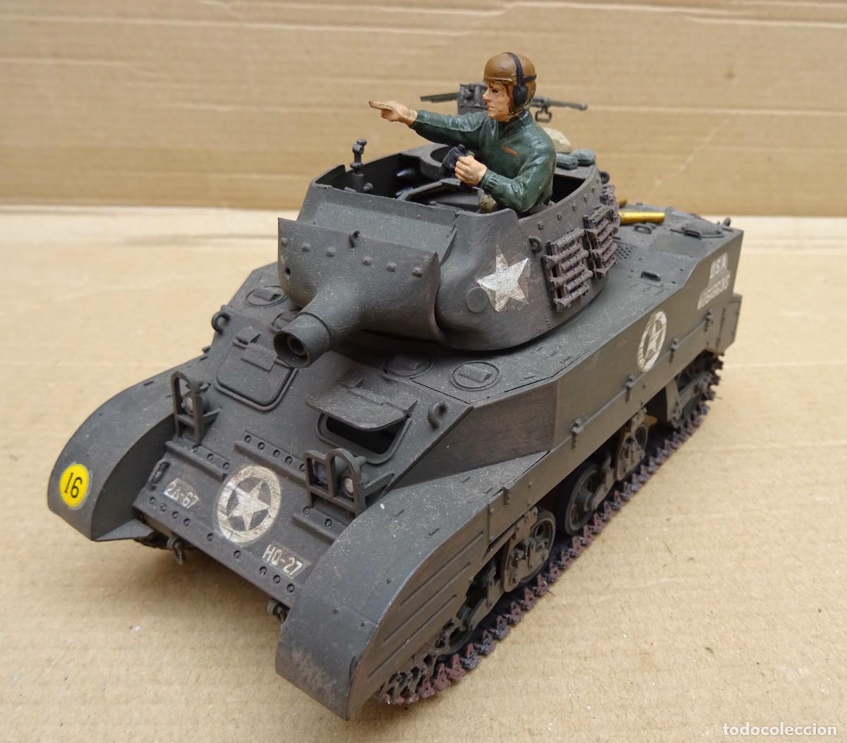 Maquetas: TAMIYA TAMIYA US M8 Howitzer Ob&uacute;s autopropulsado 75mm Escala 1/35 Maqueta construida y pintada