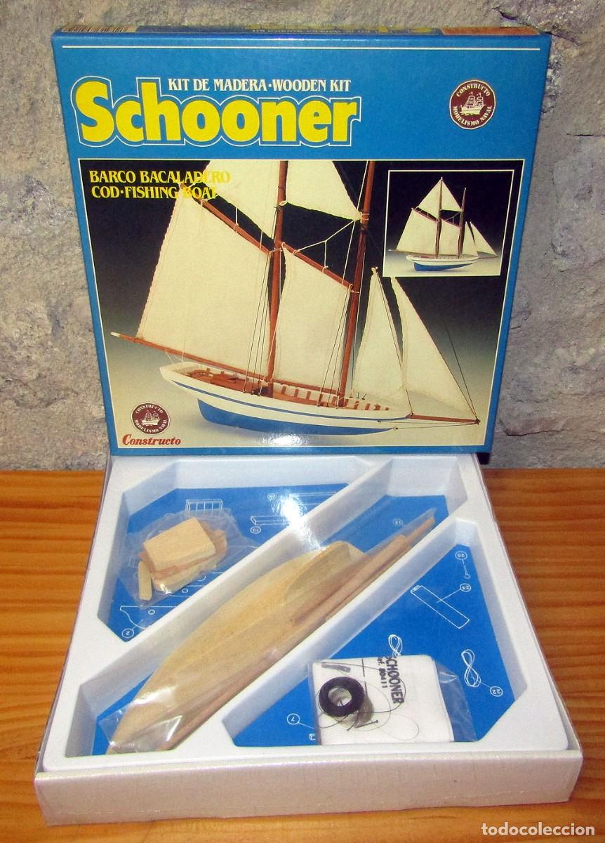 Maquetas: MAQUETA BARCO BACALADERO / COD FISHING BOAT, DE CONSTRUCTO - NUEVA Y PRECINTADA - SCHOONER