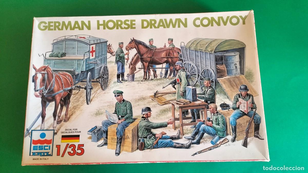 Maquetas: ESCI escala 1:35 ref. 5047 - Convoy alem&aacute;n con caballos 1939-45 - Nuevo. Compatible con Tamiya,