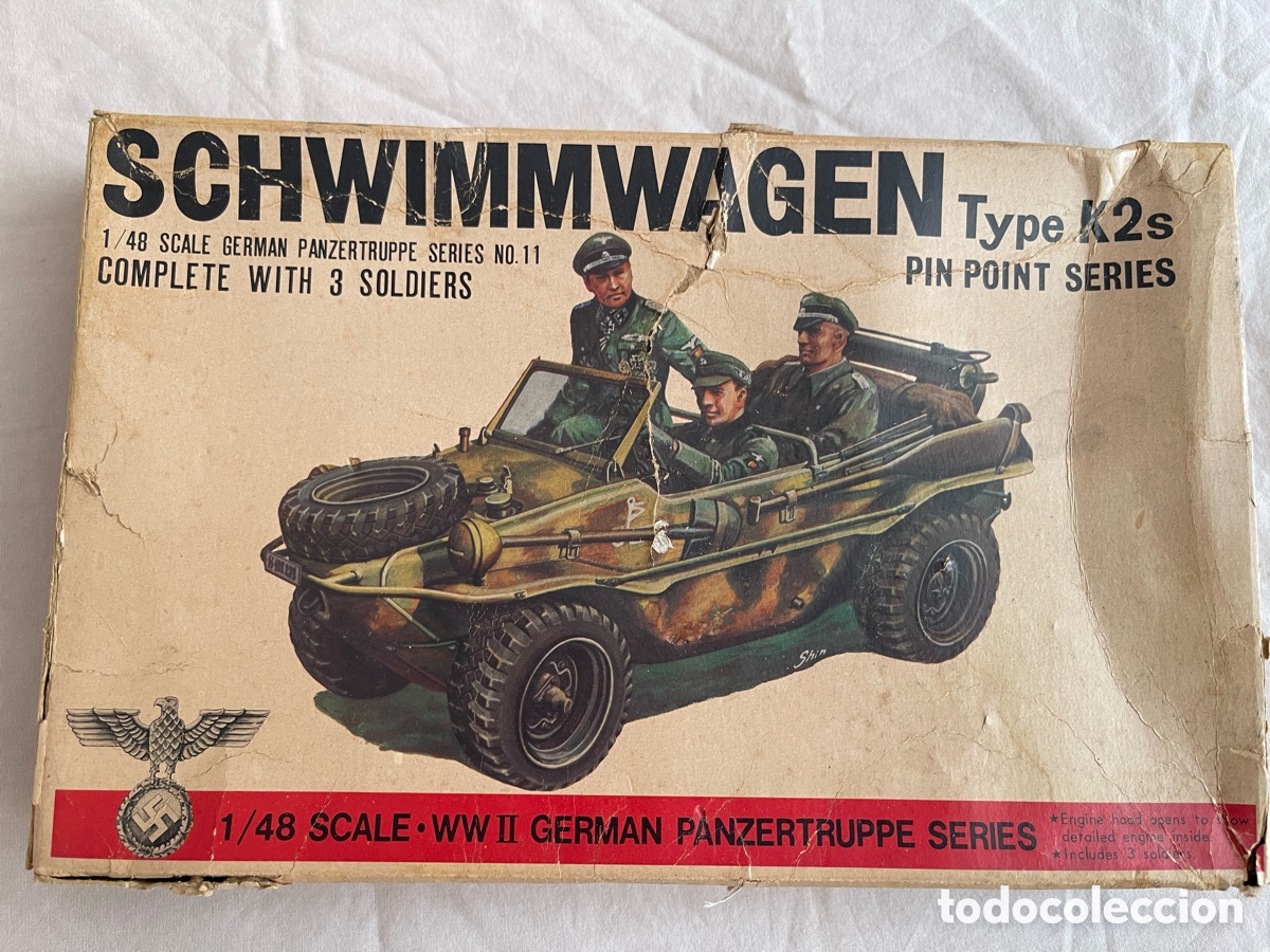 Maquetas: SCHWIMMWAGEN 1:48 ( BANDAI ) maqueta veh&iacute;culo carro tanque