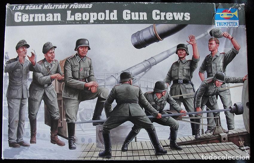 Maquetas: MAQUETA 8 SOLDADOS ALEMANES DE LEOPOLD A ESCALA 1:35 - TRUMPETER 00406 - NUEVA -