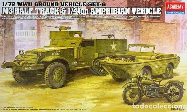 Maquetas: ACADEMY - M3 Half Track & 1/4ton Amphibian Vehicle 13408