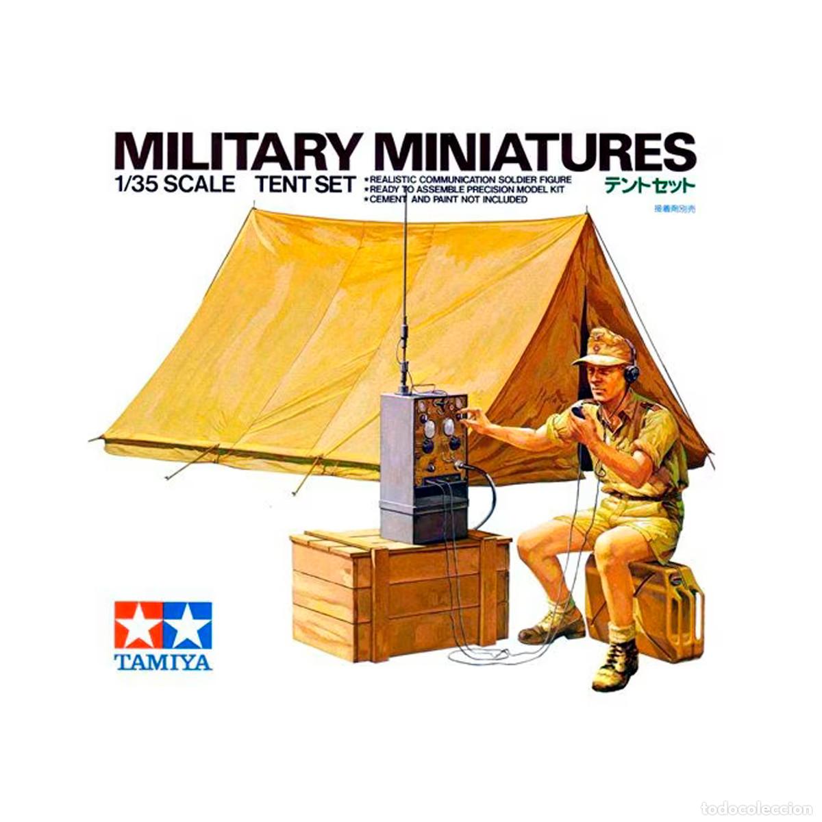 Maquetas: Maqueta Tamiya 1/35 Tent Set Tienda y radio