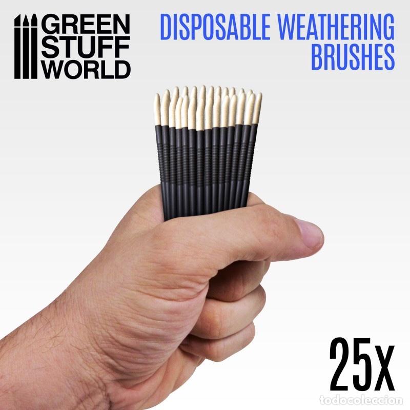 Maquetas: GREEN STUFF - PINCELES WEATHERING DESECHABLES 2420