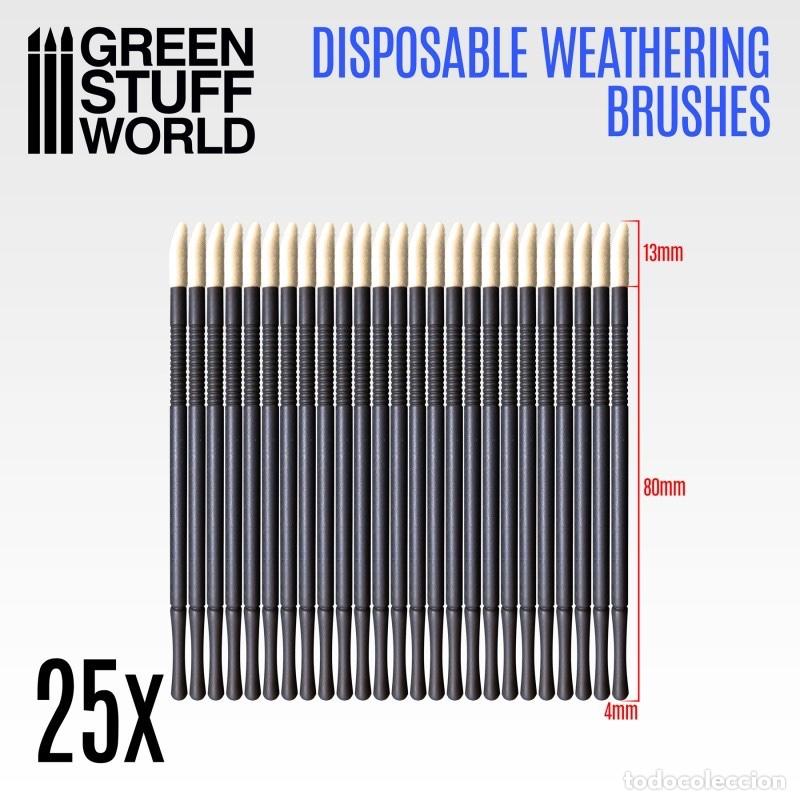 Maquetas: GREEN STUFF - PINCELES WEATHERING DESECHABLES 2420 - Foto 2