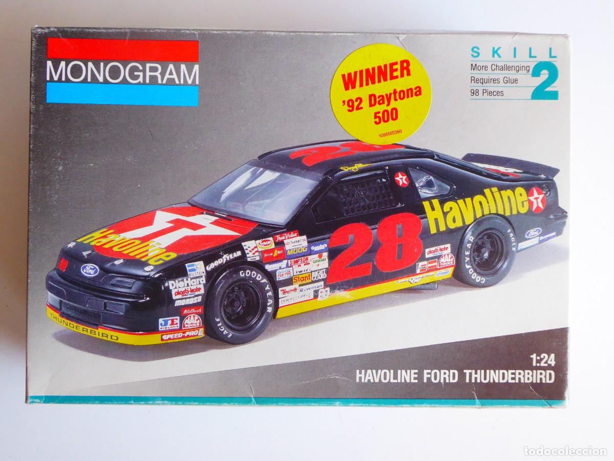 Maquetas: 1/24 Monogram Kit Ford Thunderbird Havoline Texaco #28 Stock Winner Daytona 500 1992 Davey Allison