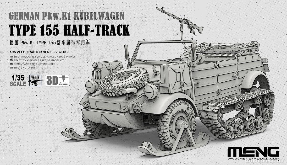 Maquetas: MENG - German Pkw.K1 K&uuml;belwagen Type 155 Half-Track VS018