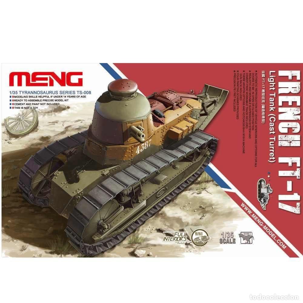 Maquetas: MENG - FRENCH FT-17 (CAST TURRET) - LIGHT TANK 1/35 TS008