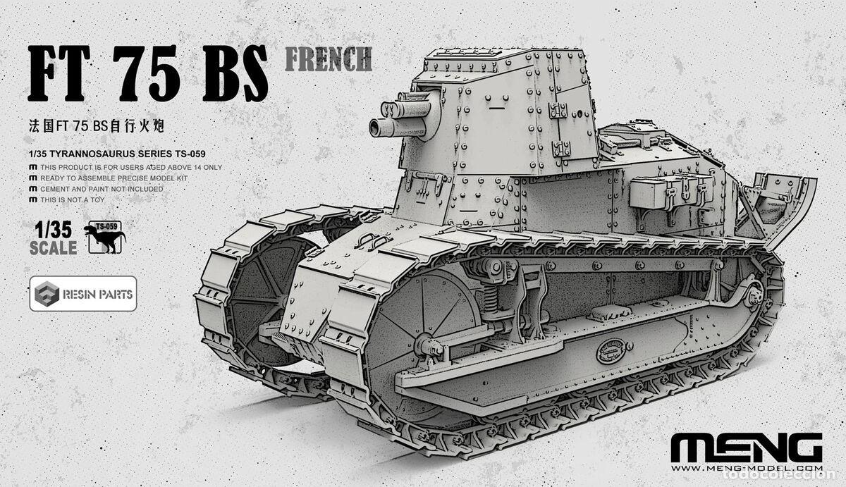 Maquetas: MENG - French FT 75 BS (including resin parts) TS059