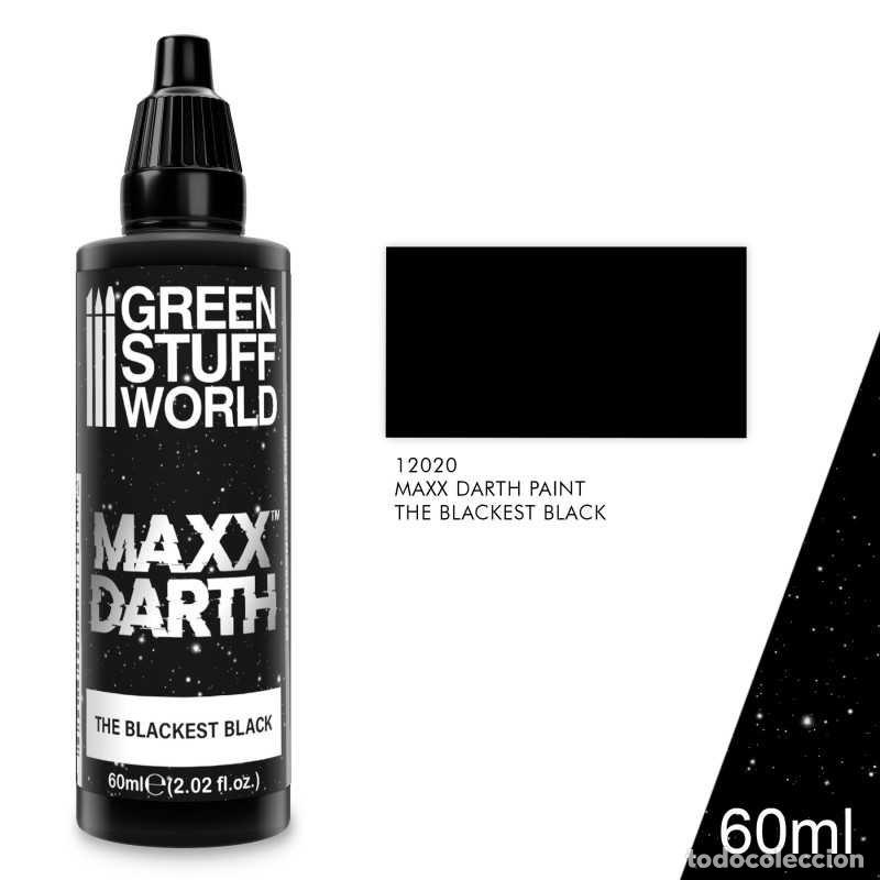 Maquetas: GREEN STUFF - PINTURA M&Aacute;S NEGRA MAXX DARTH 60 ML 12020