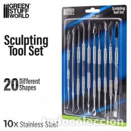 Maquetas: GREEN STUFF - HERRAMIENTAS MODELAR SET DE 10 1012