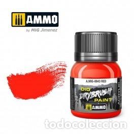 Maquetas: AMMO - DRYBRUSH PINCEL SECO ROJO 0643
