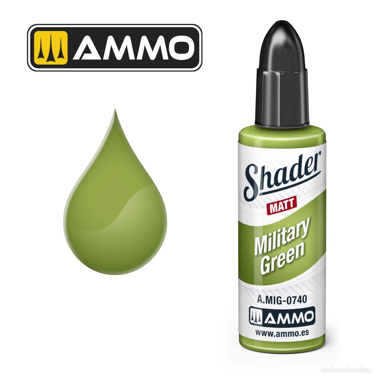 Maquetas: AMMO - SOMBREADOR MATE VERDE MILITAR 0740