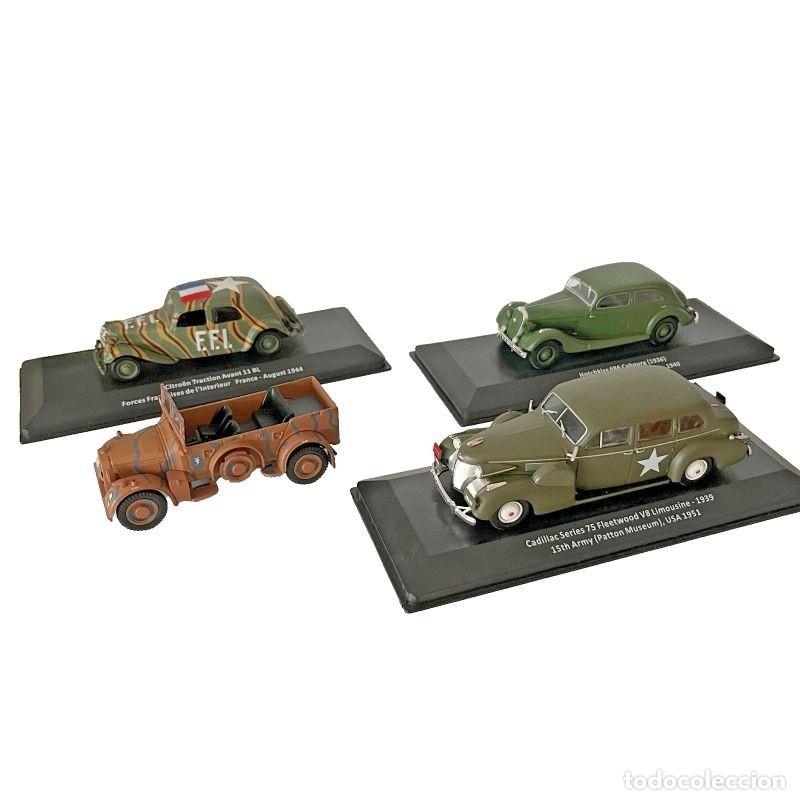 Maquetas: 4 Coches 2&ordf;GM DeAgostini 1:43. Cadillac Fleetwood V8, Citro&euml;n Avant 11, Hotchkiss Cabourg, Horch 901