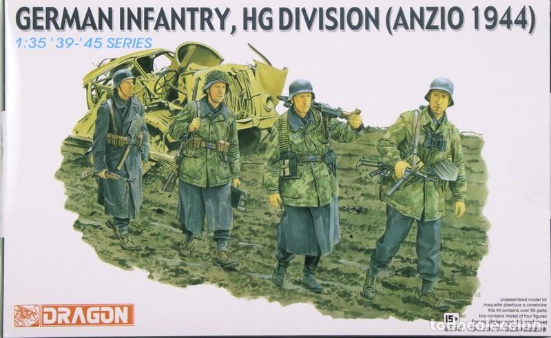 Maquetas: Maqueta figuras alemanas infanter&iacute;a HG Division Herman Goering, Anzio 1944, ref. 6158, 1/35, Drag&oacute;n