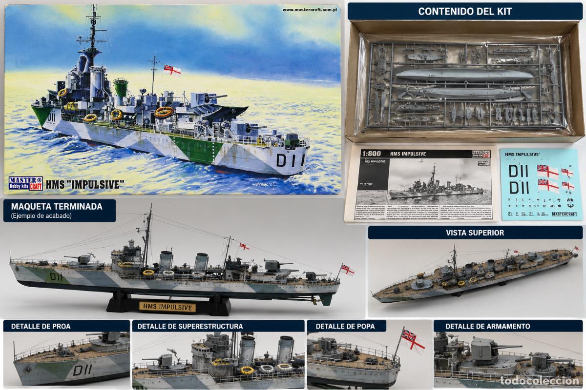 Maquetas: MAQUETA DESTRUCTOR HMS IMPULSIVE MASTERCRAFT ESCALA 1/500 - Foto 3