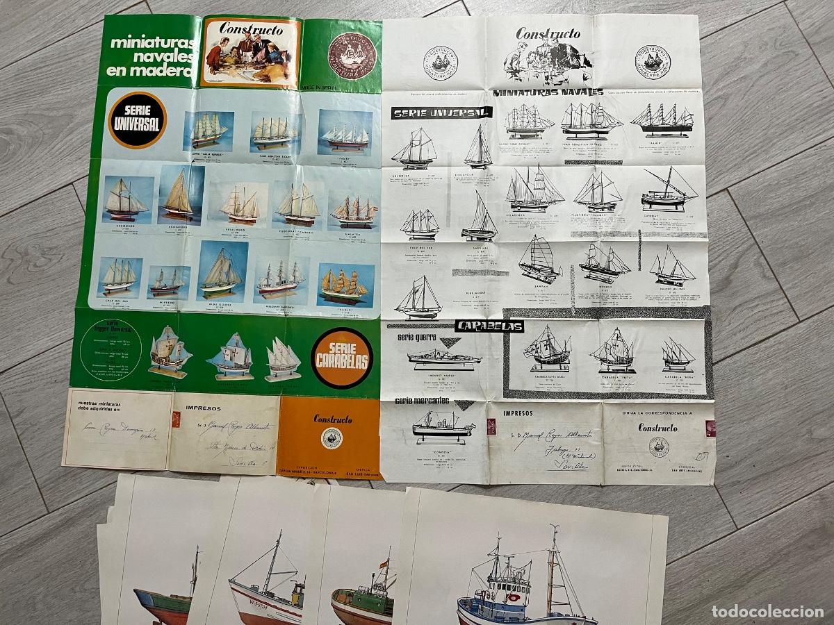 Maquetas: MINIATURAS NAVALES - 2 Cat&aacute;logos Constructo a&ntilde;os 60-70. Fabrica de San Luis Menorca + l&aacute;minas barcos