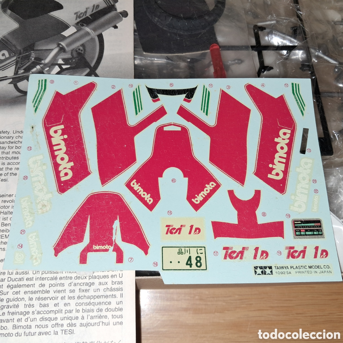 Maquetas: Moto Tamiya Bimota Tesi 1/12 - Foto 3