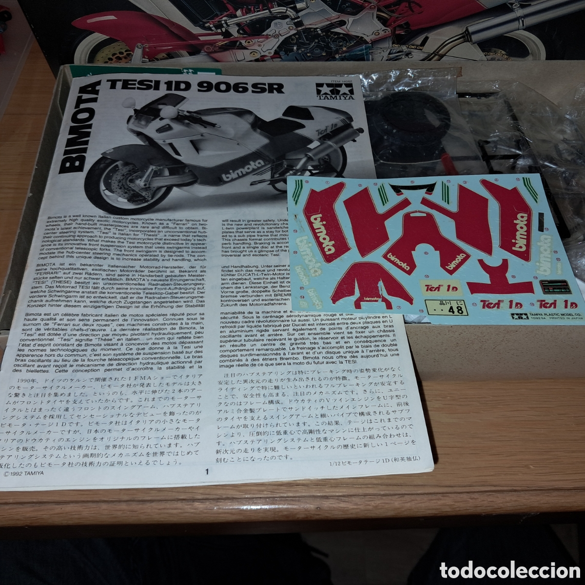 Maquetas: Moto Tamiya Bimota Tesi 1/12 - Foto 4