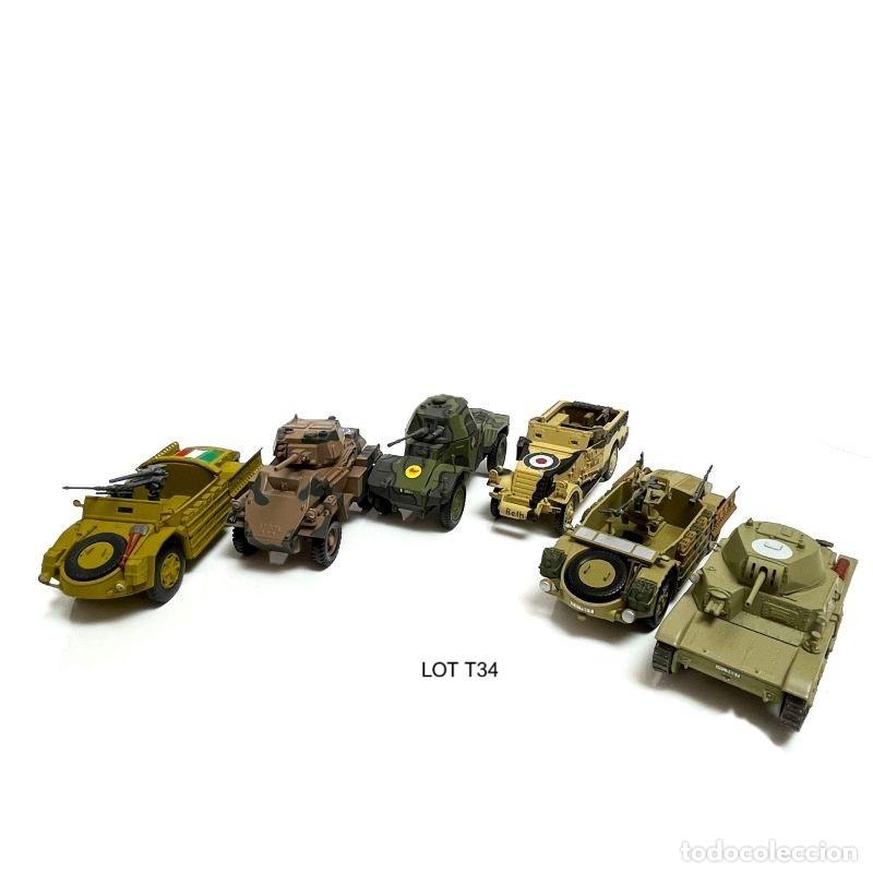 Maquetas: LOT T34 6 TANQUES 2&ordf; GM. Eaglemoss DeAgostini Atlas 1:43 M3A1 Scout Car, PANHARD 178, SPA-Viberti AS