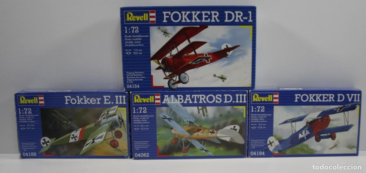 Maquetas: LOTE DE 4 MAQUETAS REVELL A ESCALA 1/72 ALEMANIA IGM
