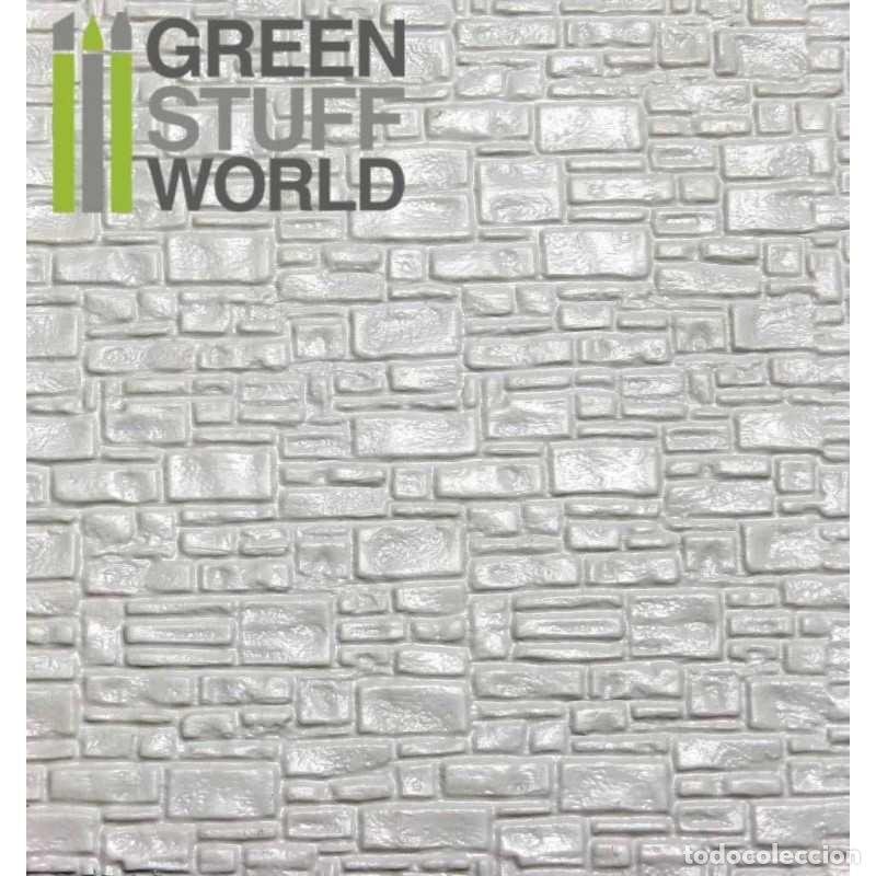 Maquetas: GREEN STUFF - PLANCHA PLASTICARD LADRILLO LISO - TAMA&Ntilde;O A4 1108