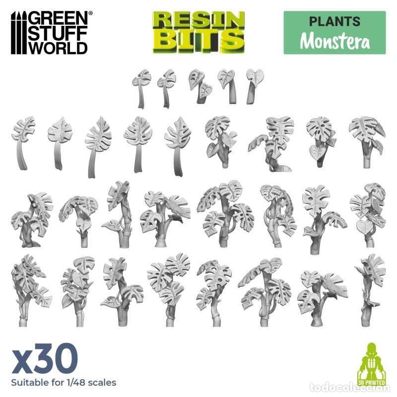 Maquetas: GREEN STUFF - SET IMPRESO EN 3D - PLANTA MONSTERA 11611 - Foto 3