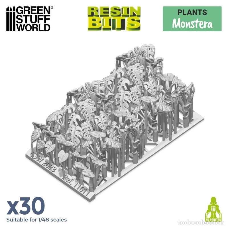 Maquetas: GREEN STUFF - SET IMPRESO EN 3D - PLANTA MONSTERA 11611